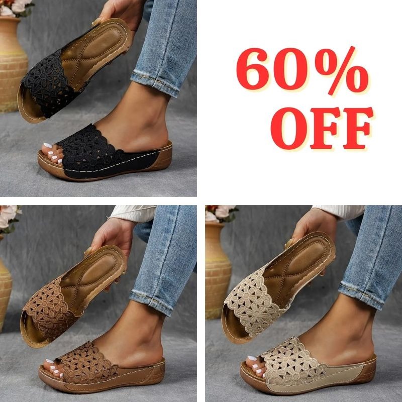 💥Hot Special Discount 70% OFF💥Breathable orthopedic open-toe slippers for women, with soft cushioning