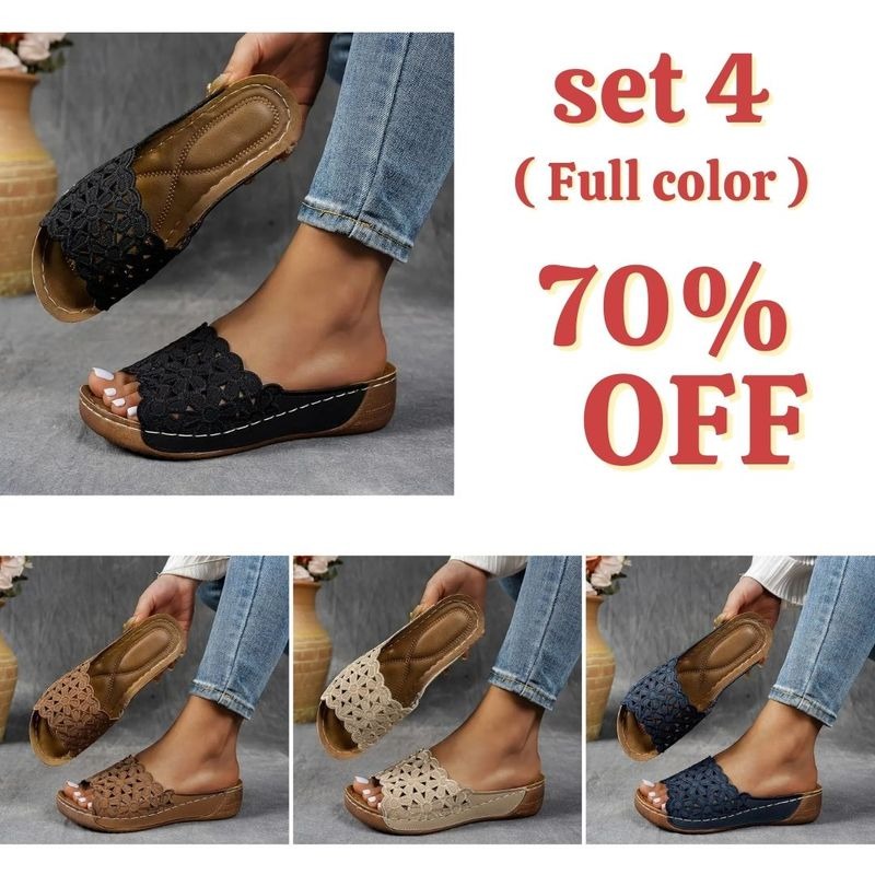 💥Hot Special Discount 70% OFF💥Breathable orthopedic open-toe slippers for women, with soft cushioning