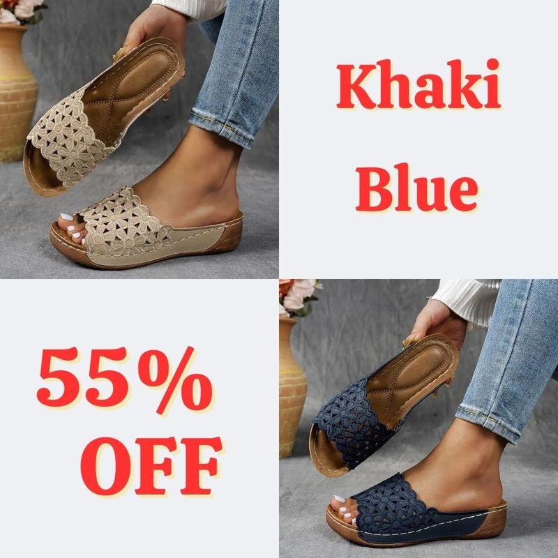 💥Hot Special Discount 70% OFF💥Breathable orthopedic open-toe slippers for women, with soft cushioning