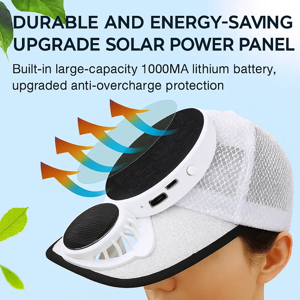 ⚡️FLASH SALE 70% OFF🎁Breathable Sunhat with Solar Fan