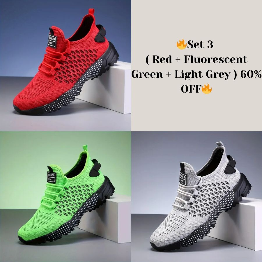 🔥Hot Sale - 60% OFF🔥Yellow High-Top Performance Athletic Sneakers - Breathable Mesh