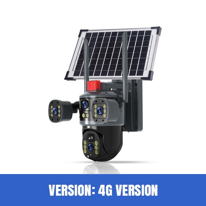 💥2025 New Hot Sale🎥 Triple-Lens Solar 360° Dome Camera✈️