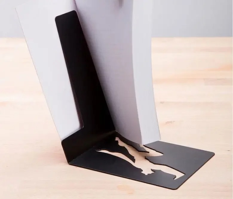 Super hero Bookend Figurines Metal Bookshelf Decor Desktop Ornament Office