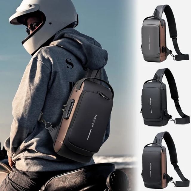 🎒New Carbon Fiber Streamline Anti-Theft Sling Bag👝