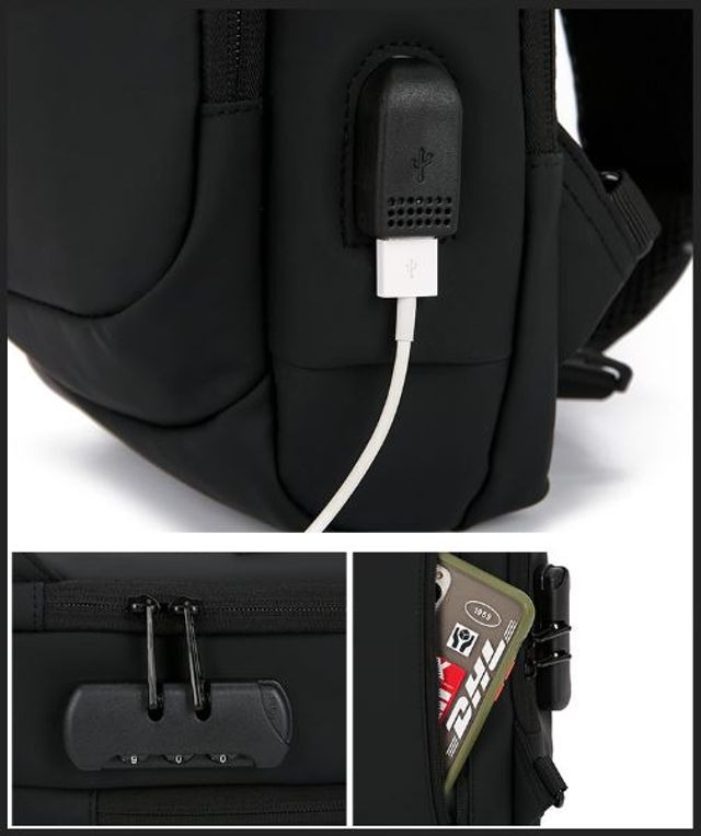 🎒New Carbon Fiber Streamline Anti-Theft Sling Bag👝