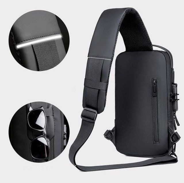 🎒New Carbon Fiber Streamline Anti-Theft Sling Bag👝