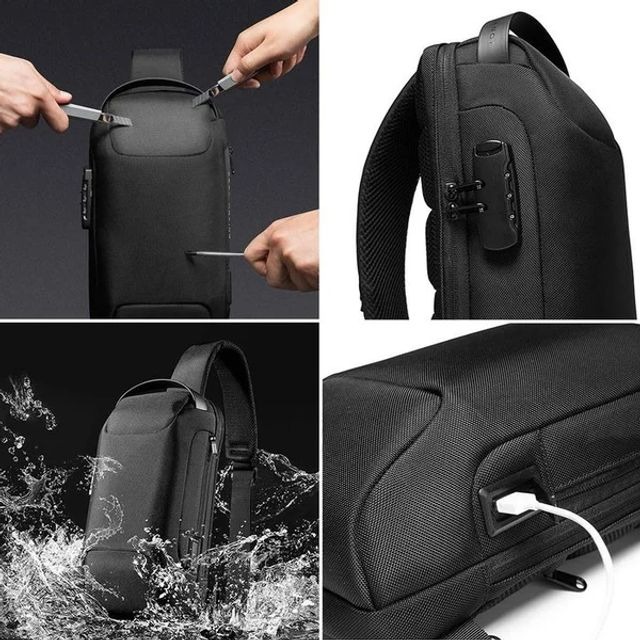 🎒New Carbon Fiber Streamline Anti-Theft Sling Bag👝