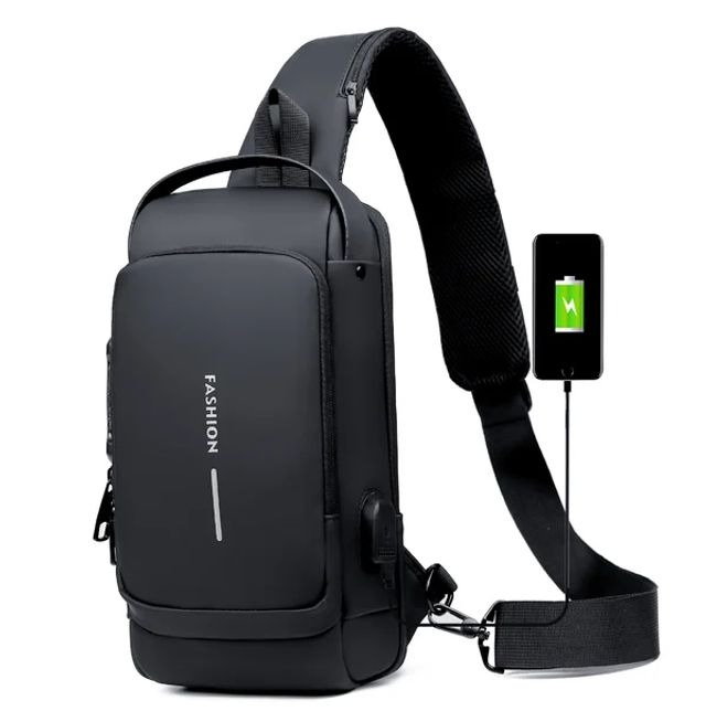 🎒New Carbon Fiber Streamline Anti-Theft Sling Bag👝