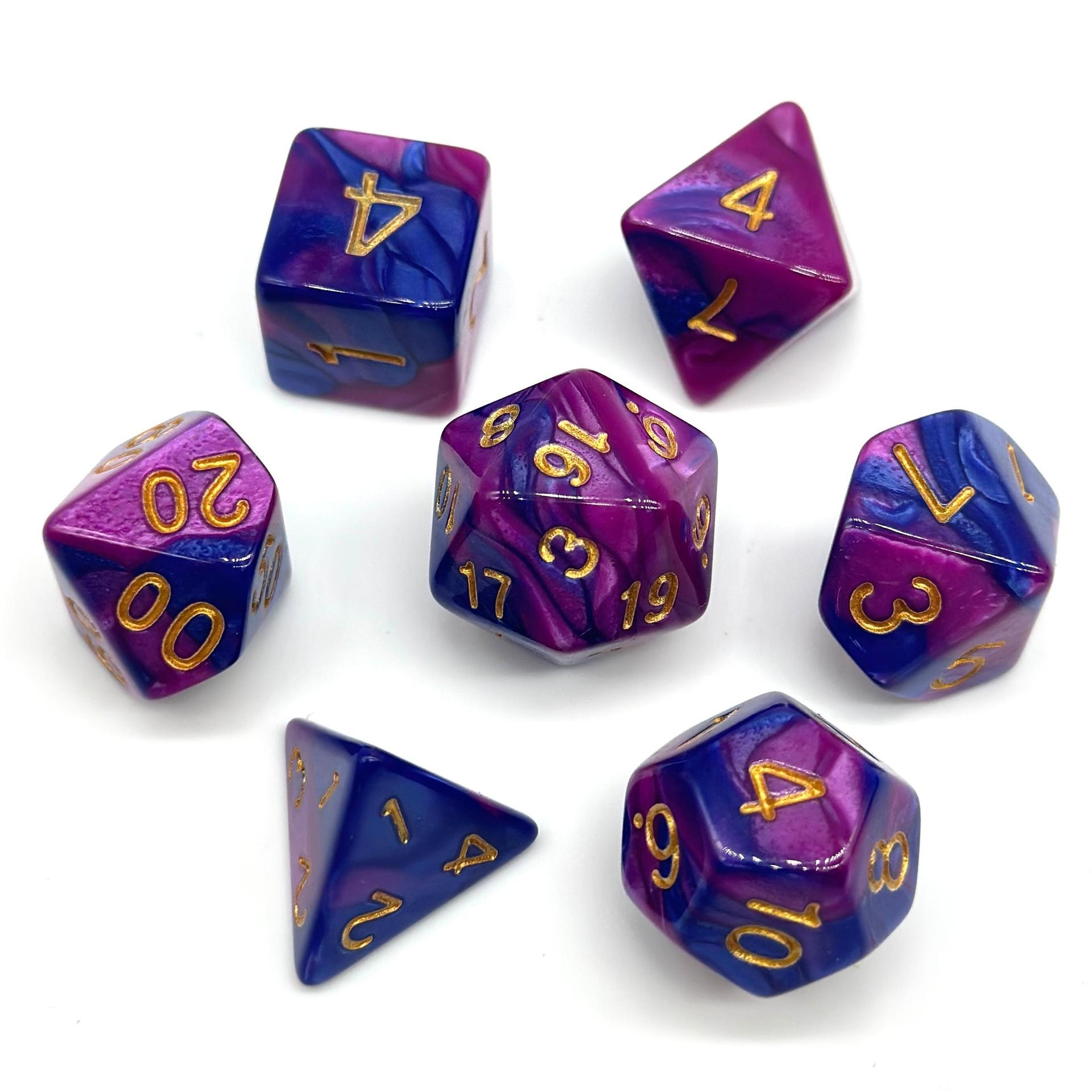 Gemstone Dark Green Cats Eye Stone Hand Carved DND Dice Set