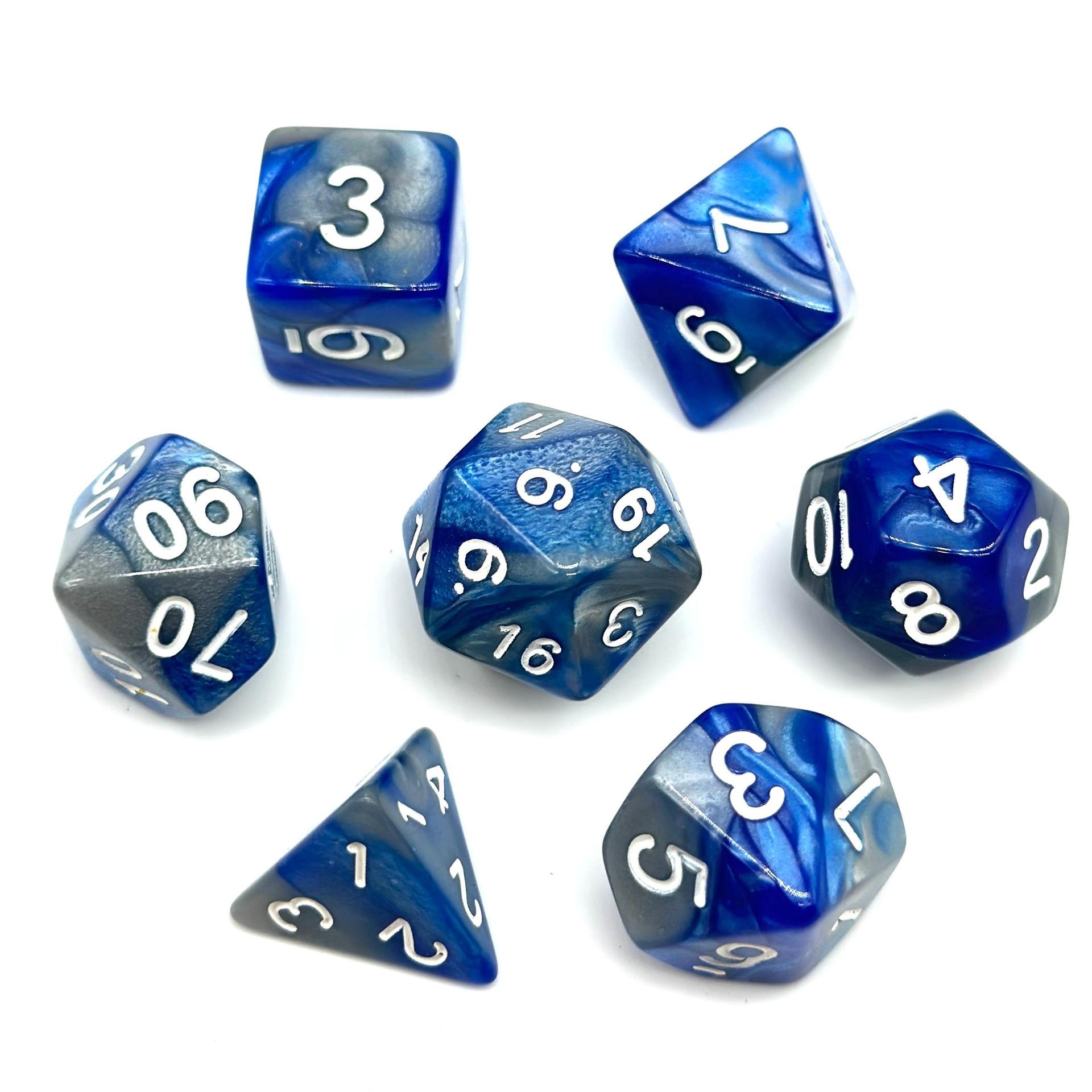 Gemstone Dark Green Cats Eye Stone Hand Carved DND Dice Set