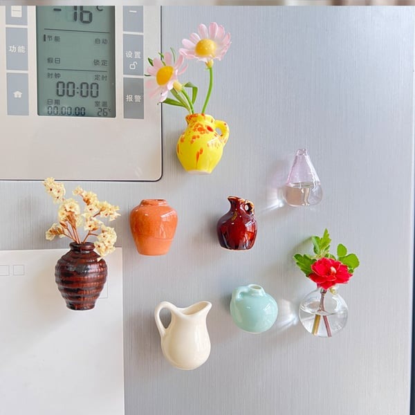 🎁Mother's Day Sale 49% OFF🌸- Mini Ceramics Vase Fridge Magnet