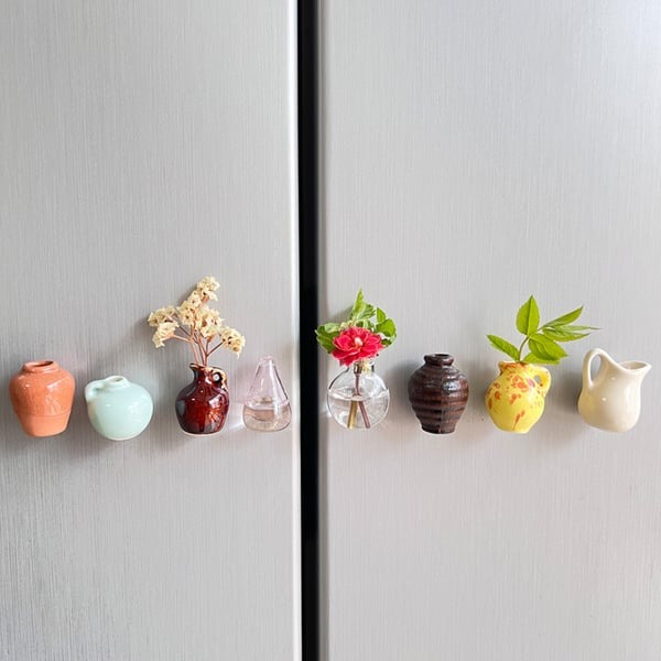 🎁Mother's Day Sale 49% OFF🌸- Mini Ceramics Vase Fridge Magnet