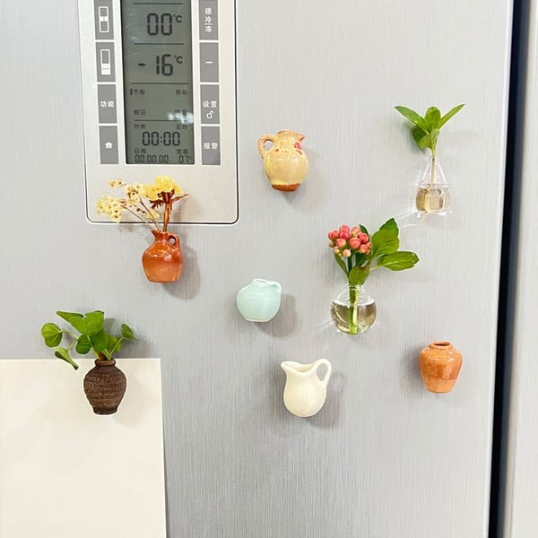 🎁Mother's Day Sale 49% OFF🌸- Mini Ceramics Vase Fridge Magnet