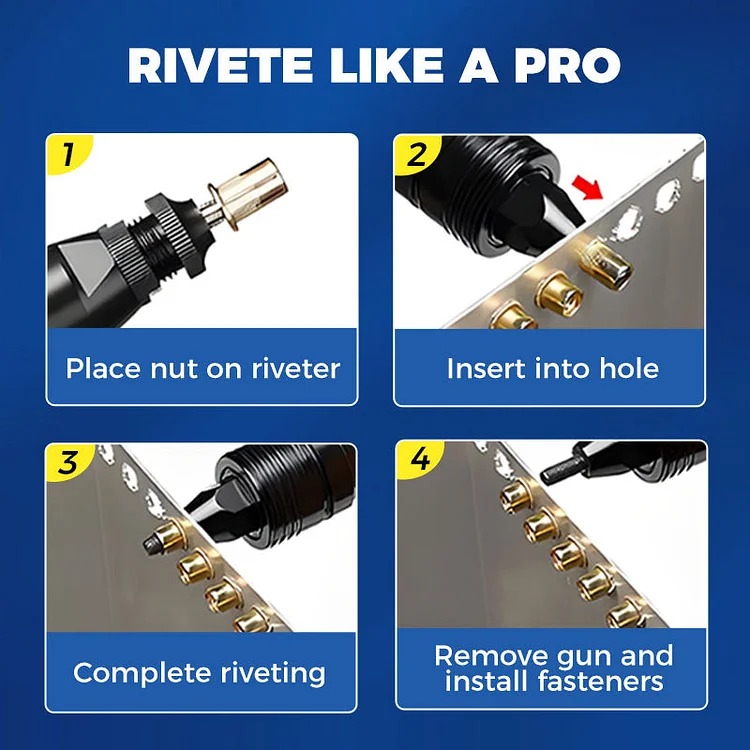 🔩Threaded Insert Nut Rivet Nuts Set with Flat Head⚙️