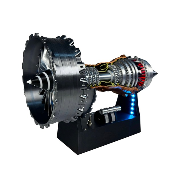 🔥🔥1/25 Simulation Aircraft Turbojet Engine Rotatable Model