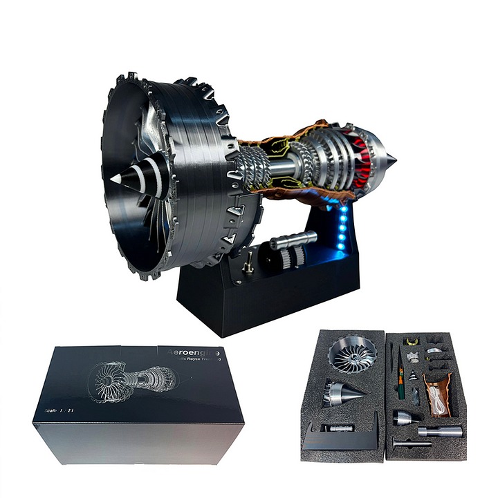 🔥🔥1/25 Simulation Aircraft Turbojet Engine Rotatable Model