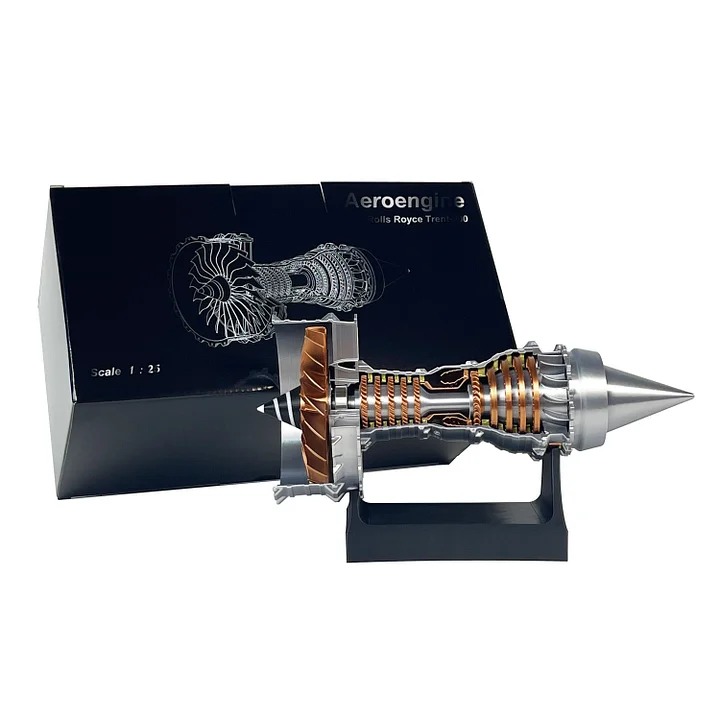 🔥🔥1/25 Simulation Aircraft Turbojet Engine Rotatable Model