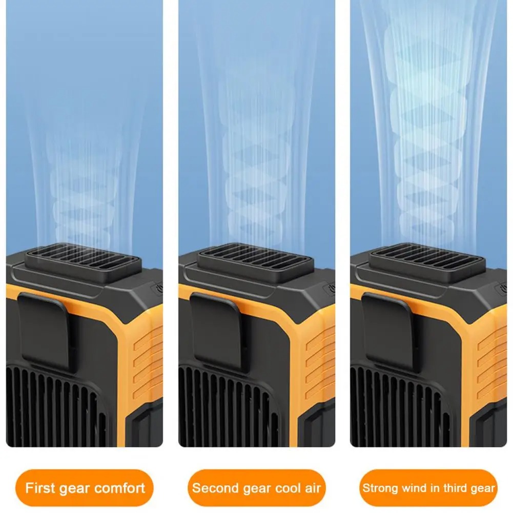 Portable Hanging Waist Fan Rechargeable Quiet Wearable Electric Fan 3 Speed