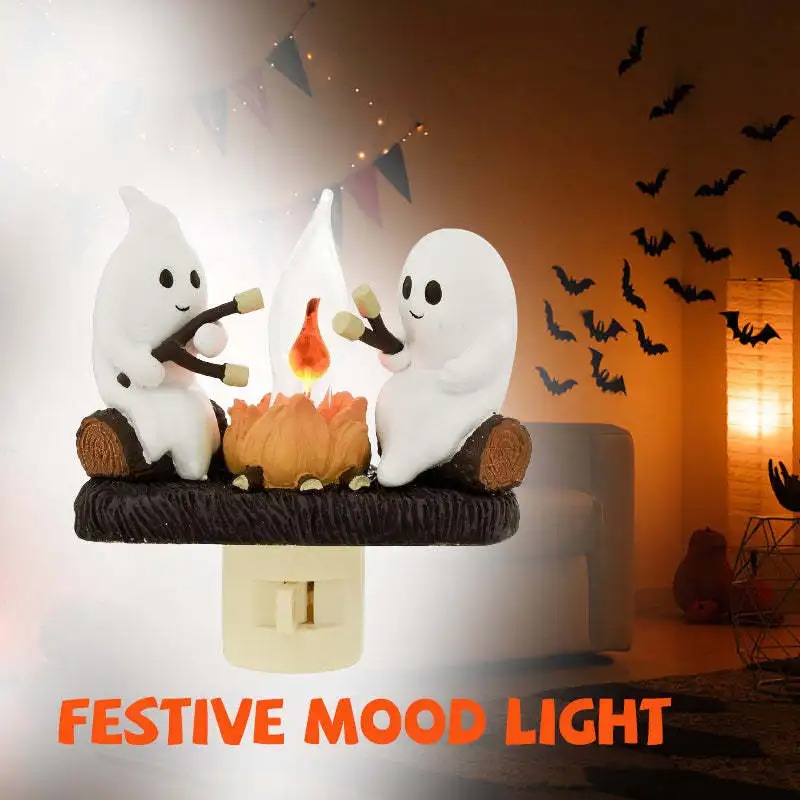 Cozy Ghost Campfire Nightlight