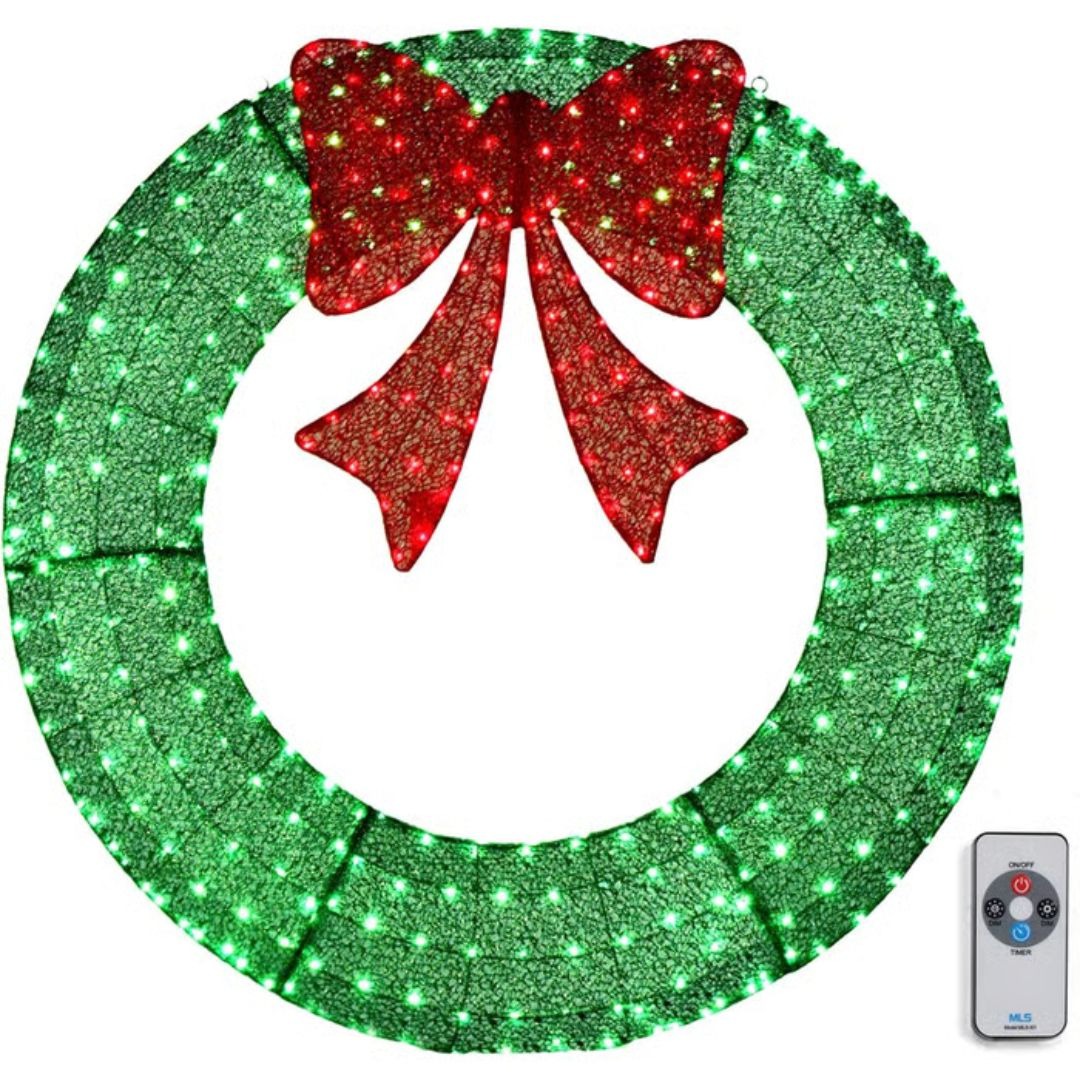 🎄✨ Exclusive Sparkle-Now Pre-Sale! 🎀 Pre-Lit Luxury Large Christmas Wreath – Perfect for Outdoor Elegance