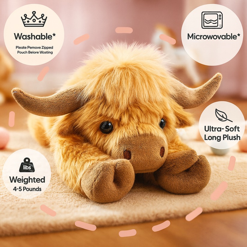🎁Last Day Promotion 49% OFF 🐮 Highland Cow Plush – The Cozy Companion