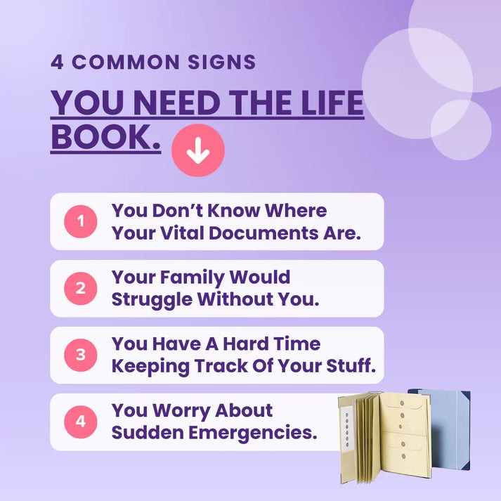 The Life Book Document Organizer - Binder For Important Documents