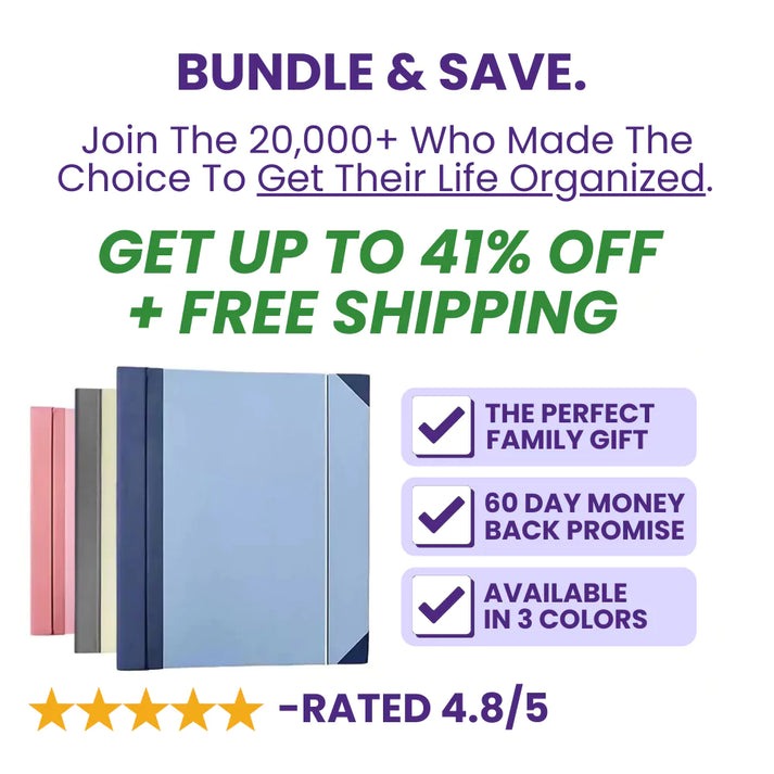 The Life Book Document Organizer - Binder For Important Documents