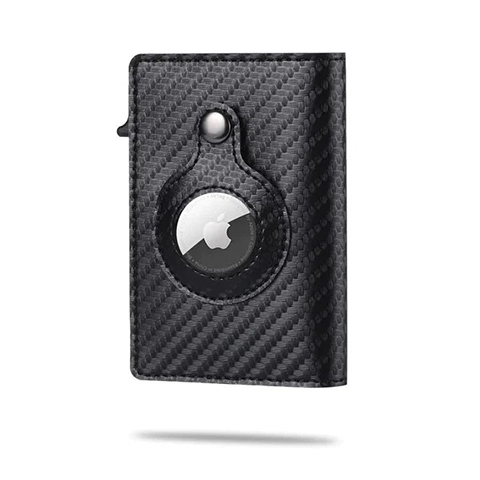 ✨TO DAY 49% OFF✨AirTag Wallet for Men - with Pop Up Aluminum Case Money Clip Slim Leather Slots Credit Card Holder RFID Blocking Bifold Minimalist Wallet