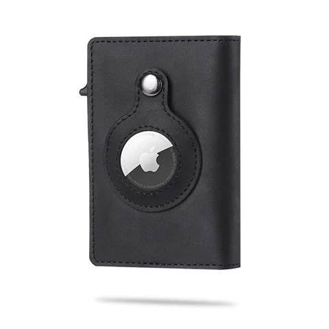 ✨TO DAY 49% OFF✨AirTag Wallet for Men - with Pop Up Aluminum Case Money Clip Slim Leather Slots Credit Card Holder RFID Blocking Bifold Minimalist Wallet