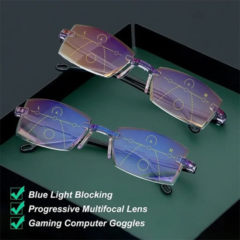 🔥BEST DEAL TODAY🔥Sapphire High Hardness Antiblue Progressive Far And Near Dual Use Glasses