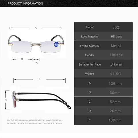🔥BEST DEAL TODAY🔥Sapphire High Hardness Antiblue Progressive Far And Near Dual Use Glasses