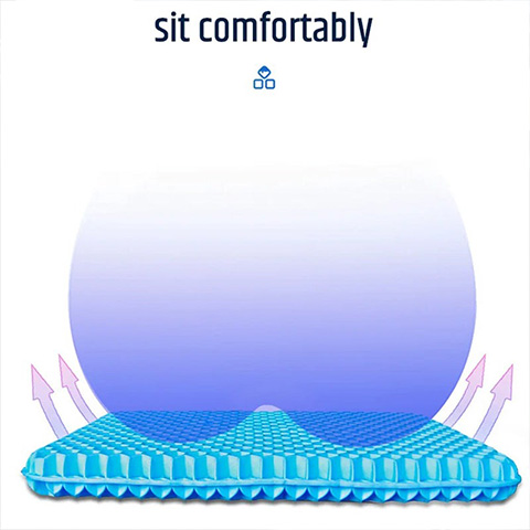 Gel Seat Cushion Double Thick Egg Gel Summer Cushion